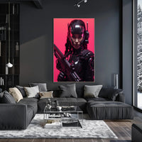 Cybernetic Warrior Poster PosterGoat