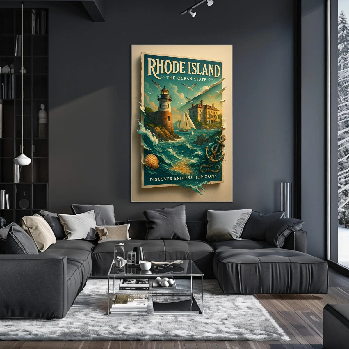 Rhode Island The Ocean State Poster
