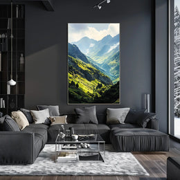 Andorra Pyrenees Mountain Landscape View Poster