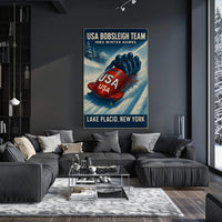 1980 Winter Games Usa Bobsleigh Team Poster