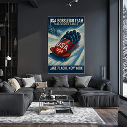 1980 Winter Games Usa Bobsleigh Team Poster