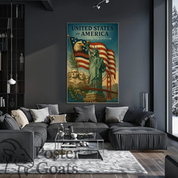 American Icons Vintage Art Poster - Cultural or Heritage Poster