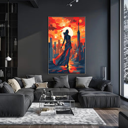 Empowered Urban Explorer in Motion Artistic Poster