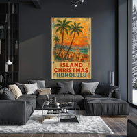 Island Christmas In Honolulu Poster
