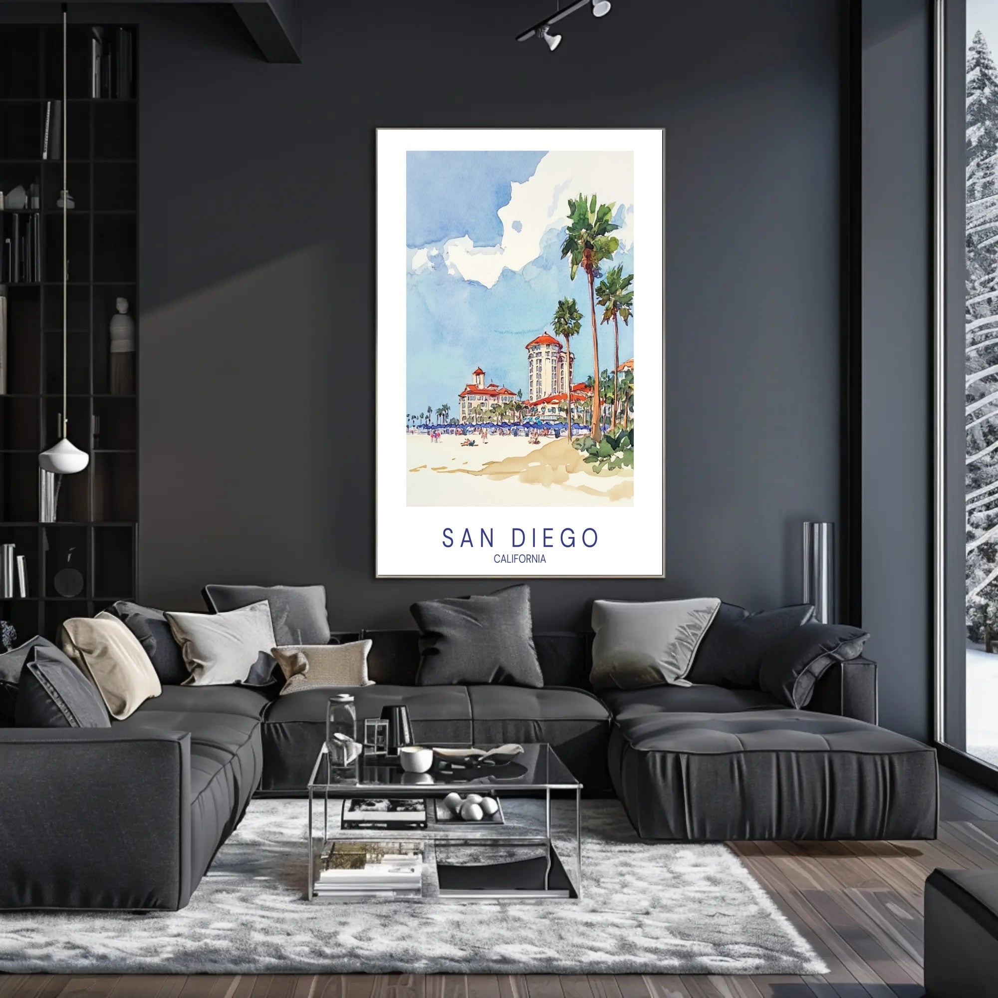 San Diego Beachfront Poster PosterGoat