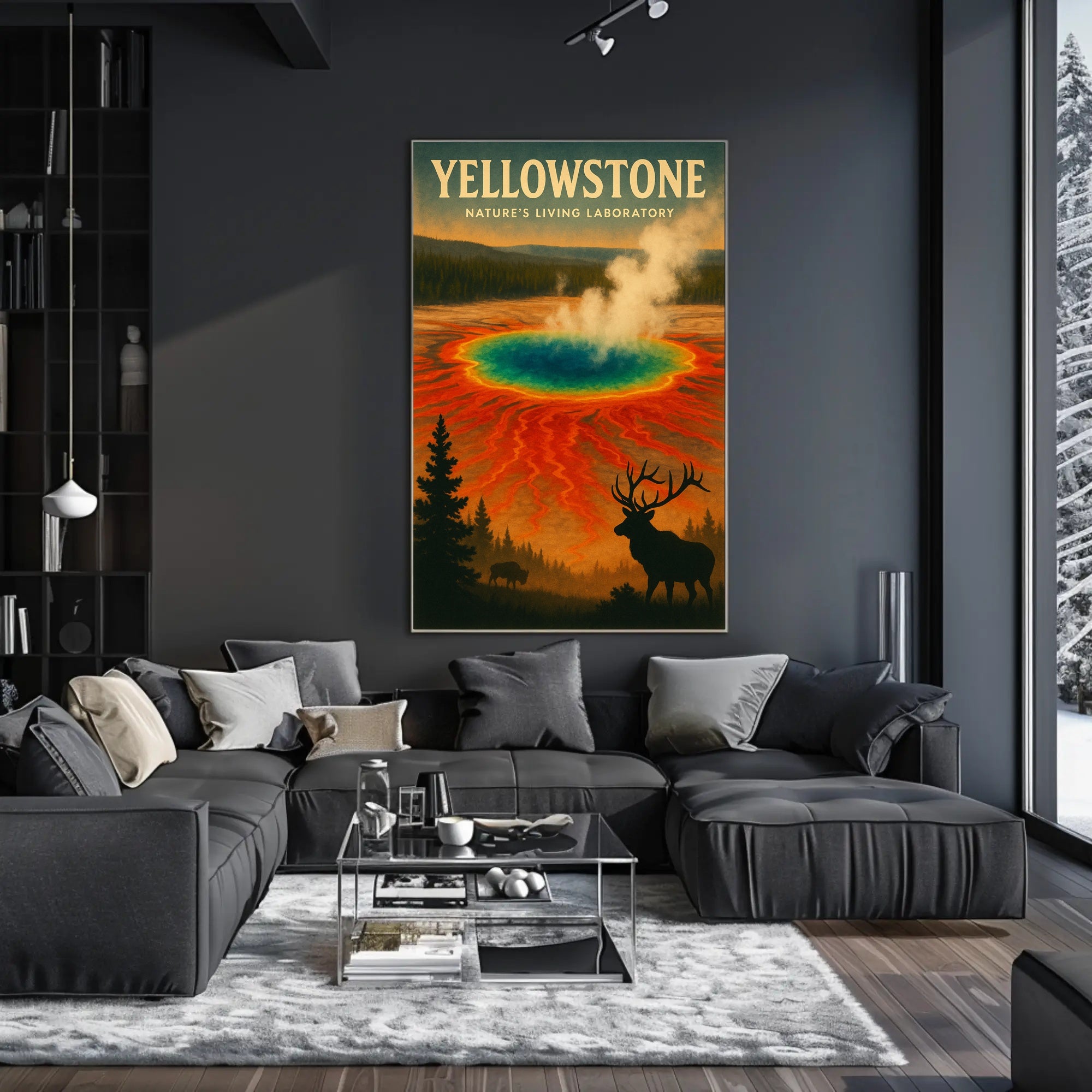 Yellowstone Natures Living Laboratory Poster PosterGoat