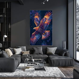 Majestic Cosmic Eagle Fantasy Art Poster