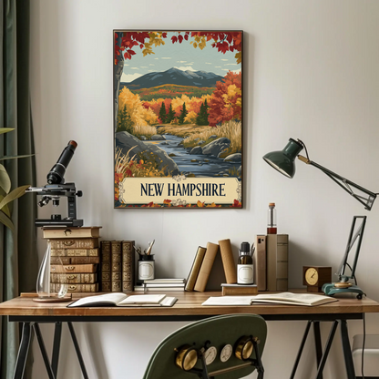 New Hampshire Vintage Poster