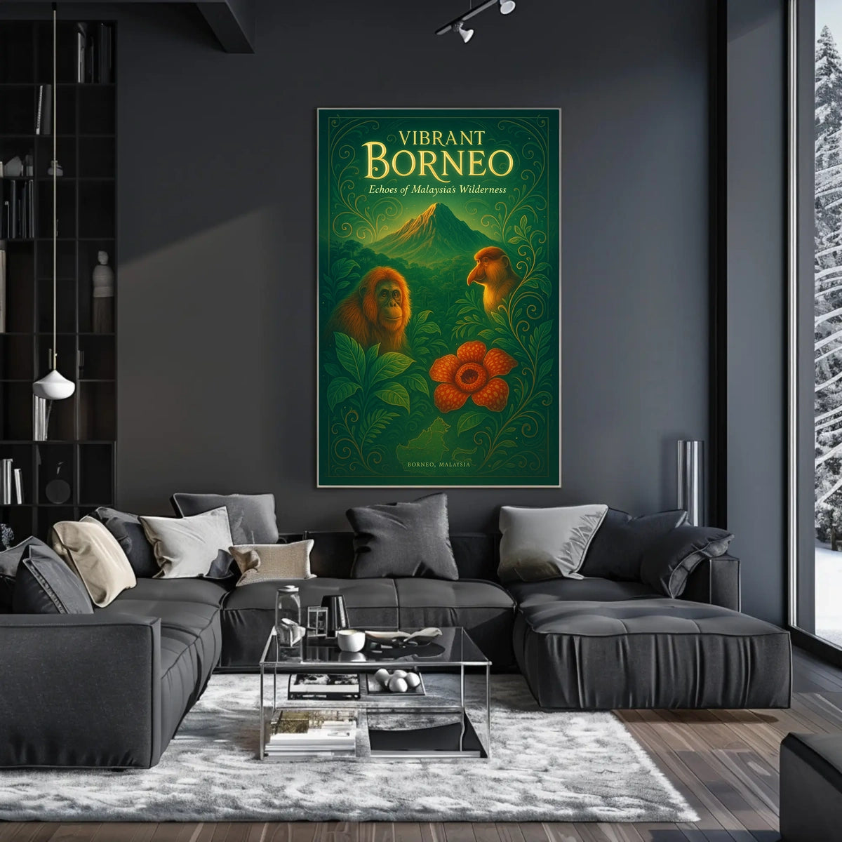 Vibrant Borneo Echoes of Malaysias Wilderness Poster