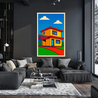 Modern Pop Art House Modern Poster