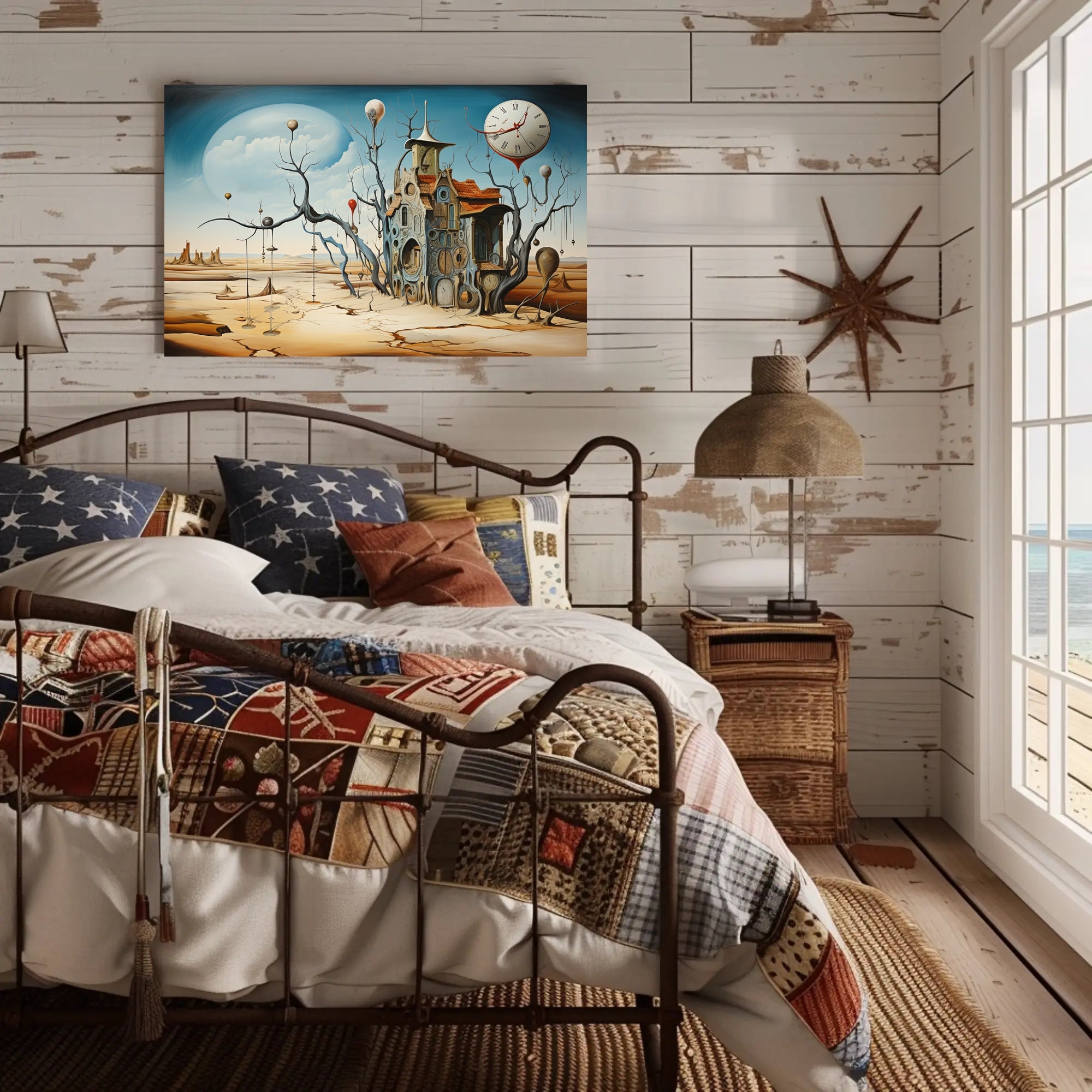 Surrealistic Timepiece Desert Art Print - Abstract or Artistic Poster