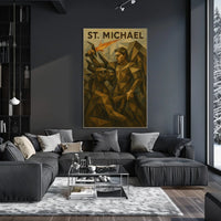 St. Michael A Geometric Tribute Poster