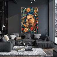 Enchanted Hedgehog Wall Art in Bloom