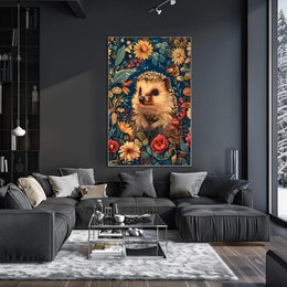 Enchanted Hedgehog Wall Art in Bloom