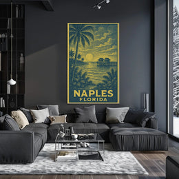 Naples Florida Sunset Poster Wall Art Gulf Coast Decor