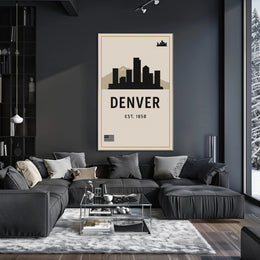 Denver Skyline Est. 1858 Poster PosterGoat