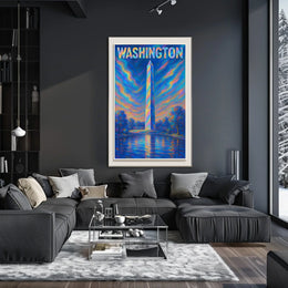 Washington Monument A Vibrant Tribute Poster
