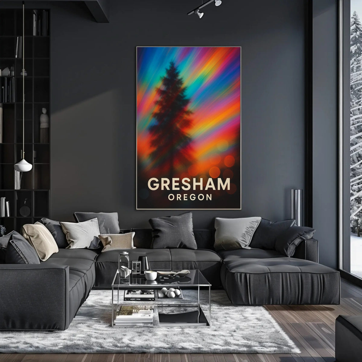 Gresham Oregon Landscape Realism Decor Lovers Poster