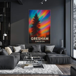 Gresham Oregon Landscape Realism Decor Lovers Poster