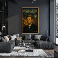 Patriotic Vintage Poster of American Historical Leader