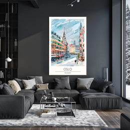 Oslo Cityscape Poster PosterGoat