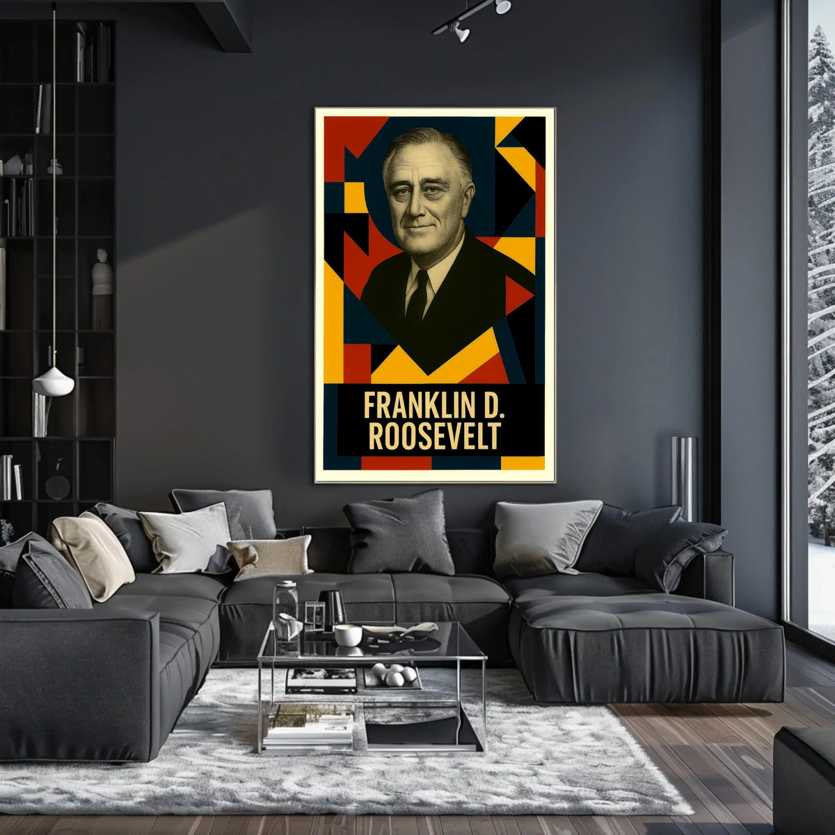 Franklin D. Roosevelt 32nd President of the United States Abstract Pop Poster