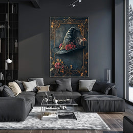 Magical Witch Hat with Roses Artistic or Pop Culture Poster