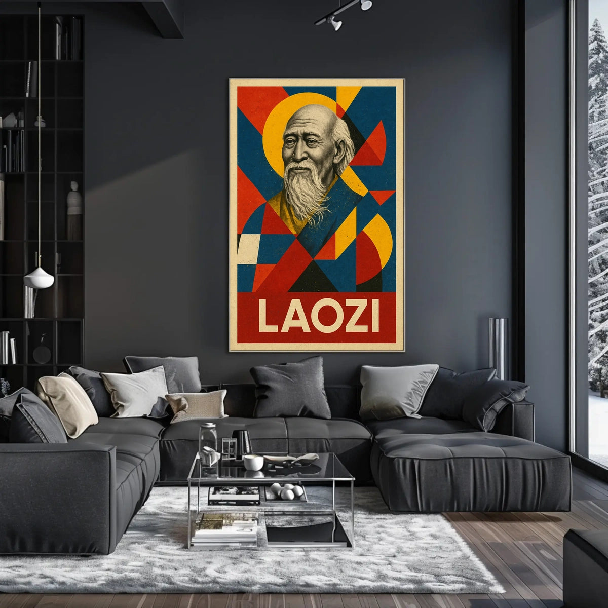 Laozi A Geometric Tribute Poster
