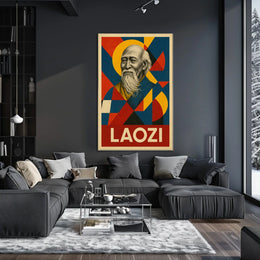 Laozi A Geometric Tribute Poster