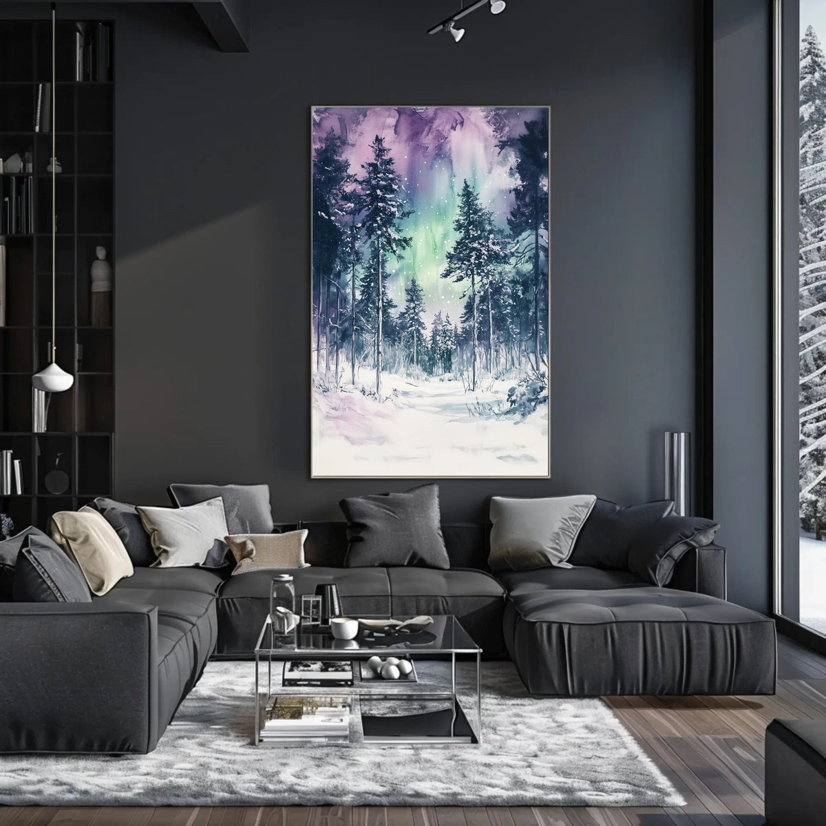 Finland Lapland Snowy Forest Landscape Poster