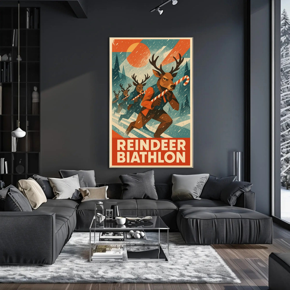 Reindeer Biathlon Poster