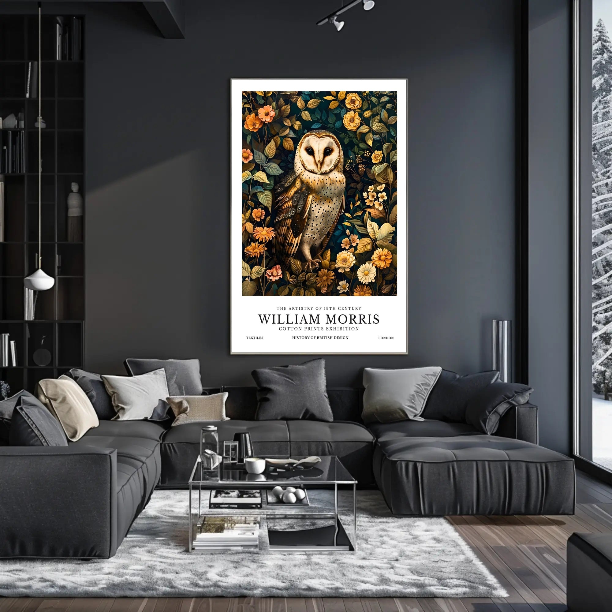 William Morris Nature Exhibition Vintage Artistic Poster