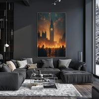 Dystopian Sunset: Post-Apocalyptic Urban Art Poster PosterGoat