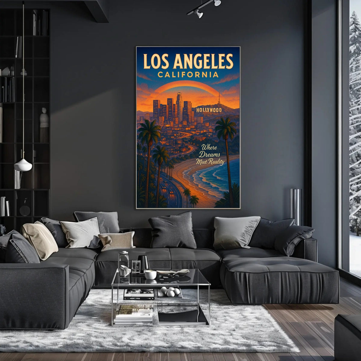 Los Angeles Where Dreams Meet Reality Poster