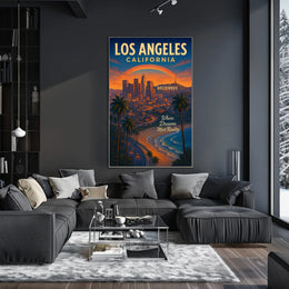Los Angeles Where Dreams Meet Reality Poster