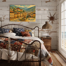 Bhutan Thimphu Wanderlust Travel Photography Poster