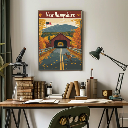 New Hampshire Vintage Poster