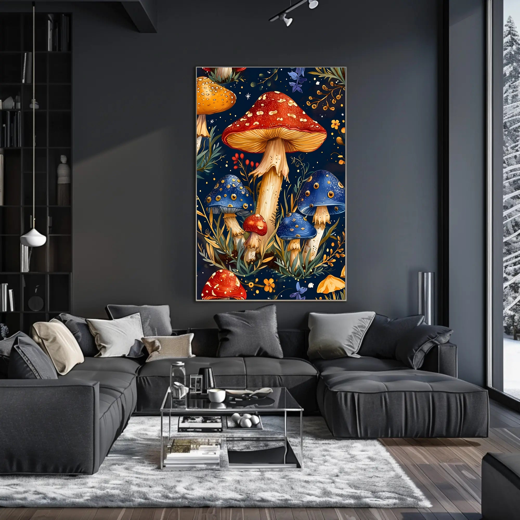 Enchanted Mushroom Forest Fantasy or Mythology Poster