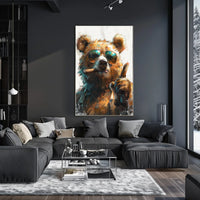 Cool Bear With Attitude Poster