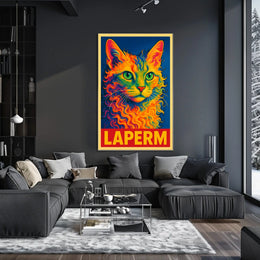 LaPerm Cat Art Poster