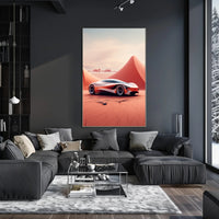 Futuristic Desert Ride Poster PosterGoat