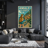 Amalfi Coast Adventure Poster Wall Art Travel Print