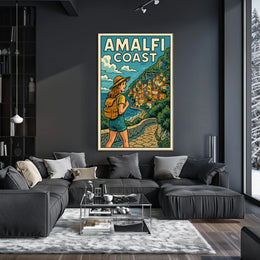 Amalfi Coast Adventure Poster Wall Art Travel Print