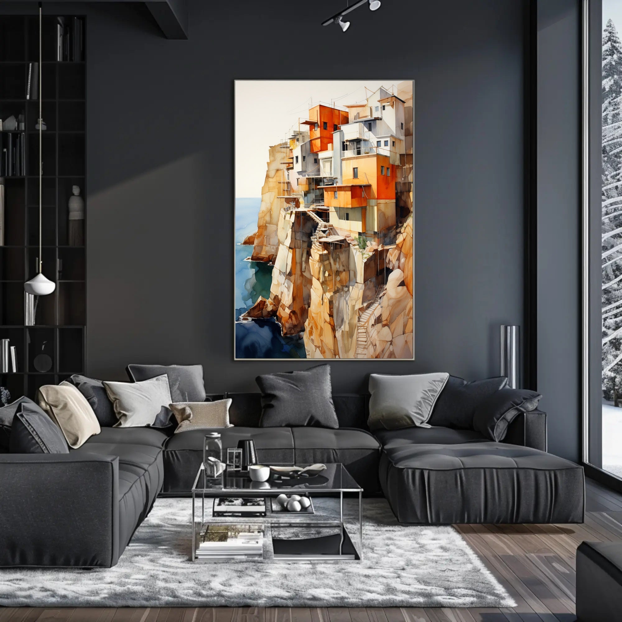 Cliffside Abodes Poster