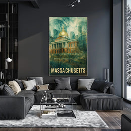 Massachusetts State House Poster