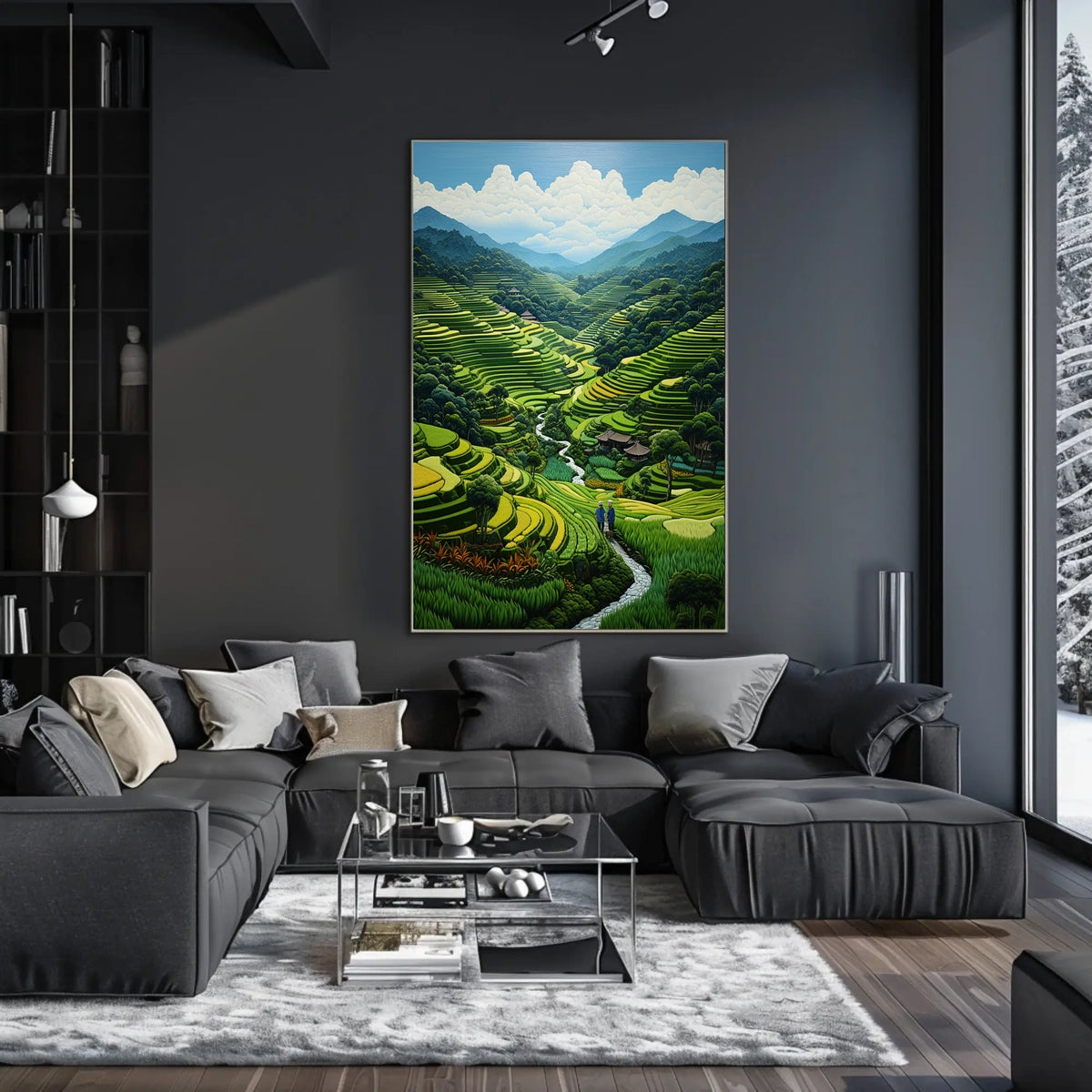 Serene Terraced Landscape Poster