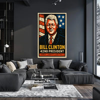 Bill Clinton 42nd President Poster