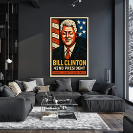 Bill Clinton 42nd President Poster