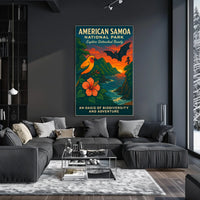 American Samoa National Park Vibrant Scenic Travel Poster