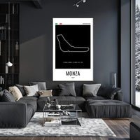 Monza Circuit Minimalist Racing Artwork Sports Poster